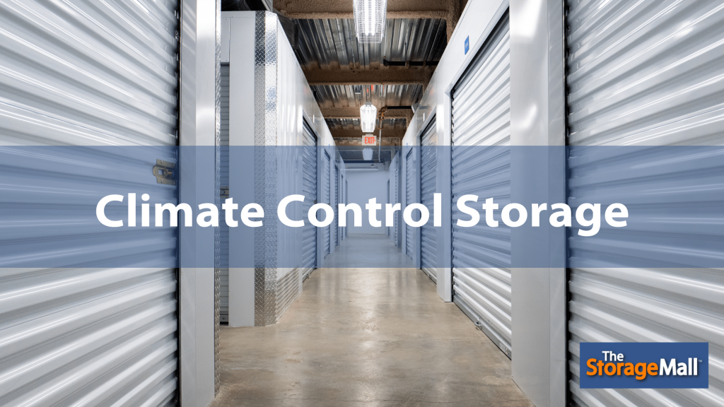 Climate control storage with self storage units in a hallway